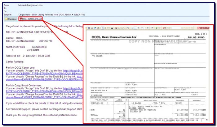 Bill Of Lading Format India Bill Of Lading Format India