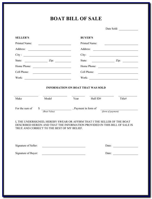 Bill Of Lading Simple Form Bill Of Lading Simple Form