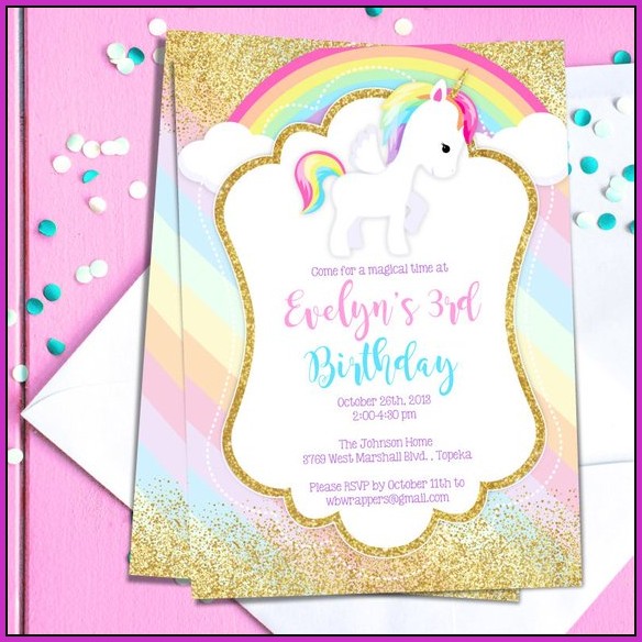 Birthday Invitation Templates Unicorn Birthday Invitation Templates Unicorn