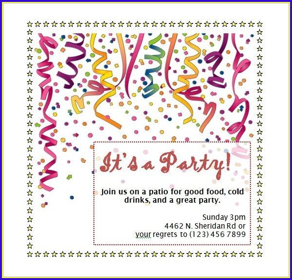 Birthday Party Invitation Templates Word Birthday Party Invitation Templates Word
