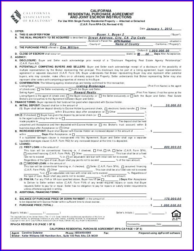 California Real Estate Contract Forms Free California Real Estate Contract Forms Free