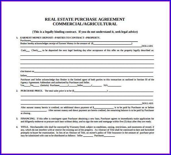 Commercial Real Estate Contract Template Commercial Real Estate Contract Template