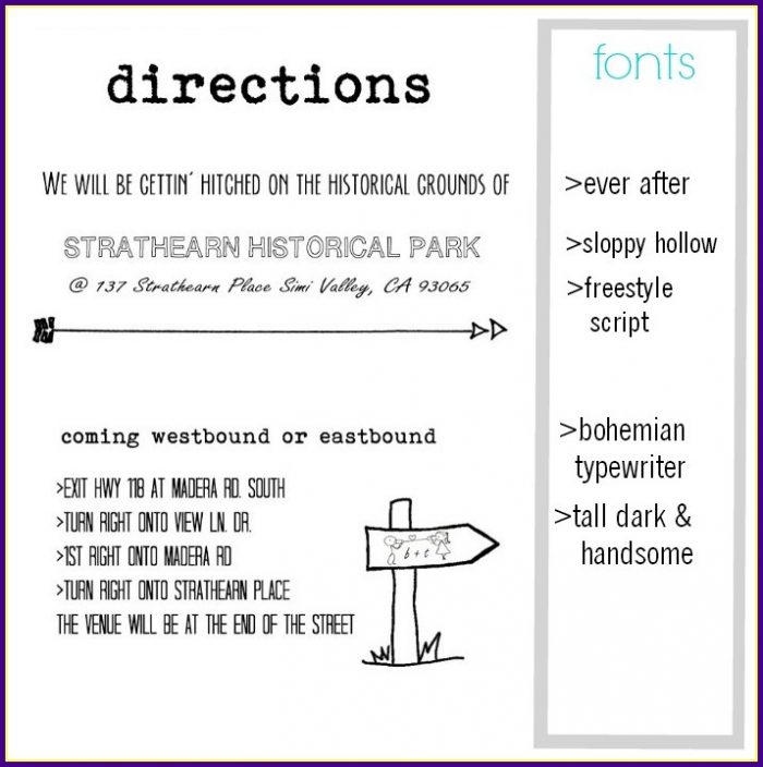Directions To Wedding Reception Template Directions To Wedding Reception Template