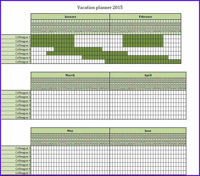 Employee Vacation Planner Template Excel 2017 Employee Vacation Planner Template Excel 2017