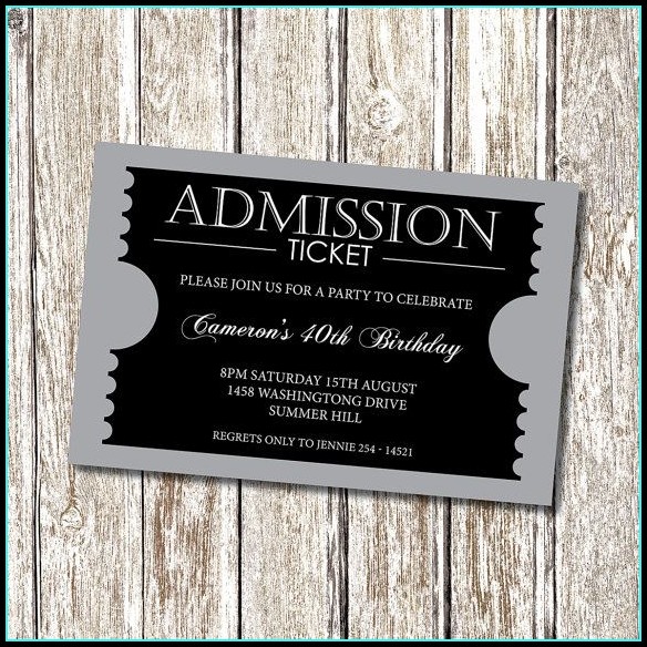 Formal Ticket Template Templates 1 Resume Examples Formal Ticket Template