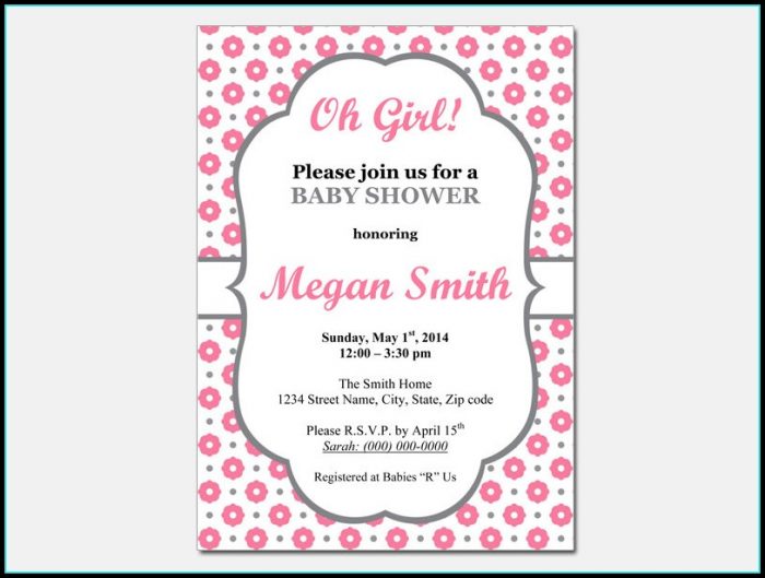 Free Baby Shower Invitation Templates Girlb Free Baby Shower Invitation Templates Girlb