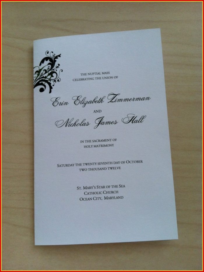 Free Catholic Wedding Program Template Without Mass Free Catholic Wedding Program Template Without Mass