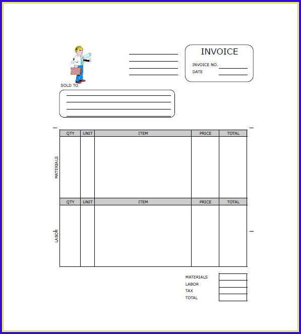 Free Contractor Invoice Template Word Free Contractor Invoice Template Word