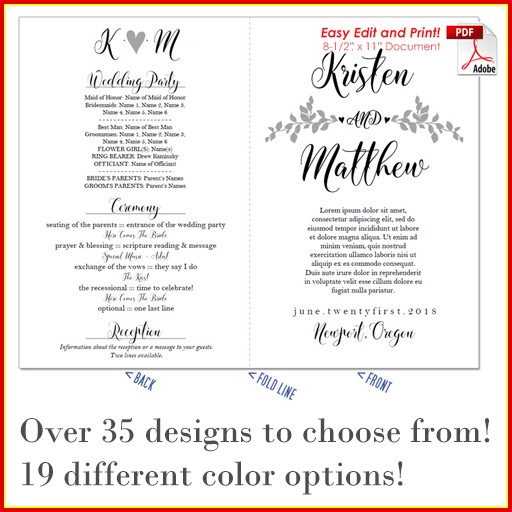 Free Downloadable Wedding Program Fan Template That Can Be Printed Free Downloadable Wedding Program Fan Template That Can Be Printed