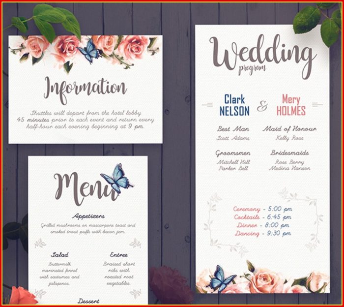 Free Elegant Wedding Program Templates Free Elegant Wedding Program Templates