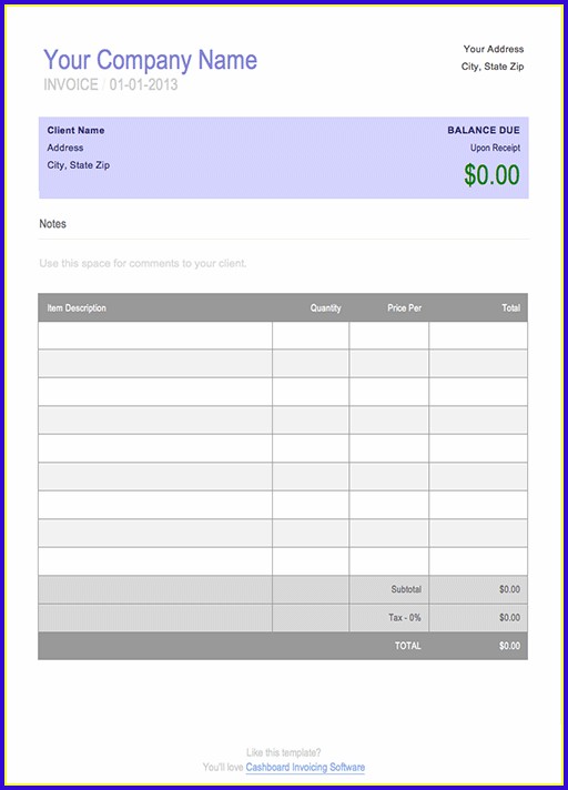 Free Invoice Template For Word Free Invoice Template For Word
