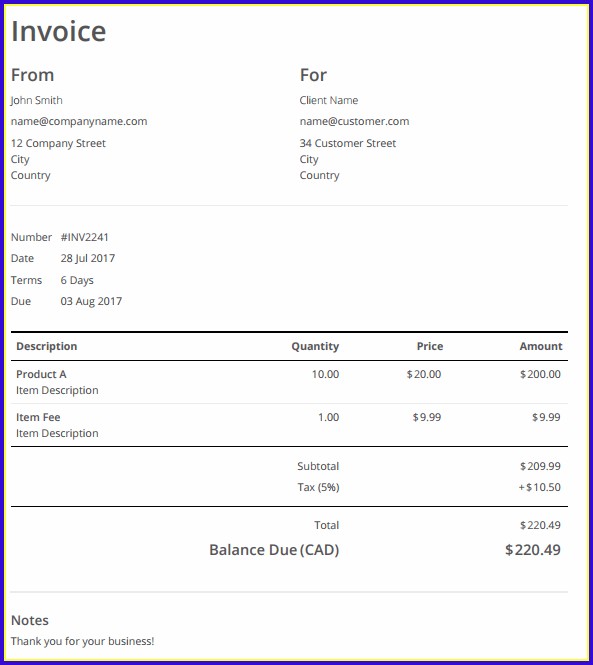Free Invoice Template Microsoft Word 2007 Free Invoice Template Microsoft Word 2007
