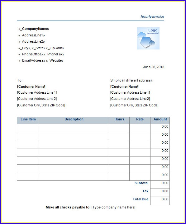 Free Invoice Template Word Download Free Invoice Template Word Download