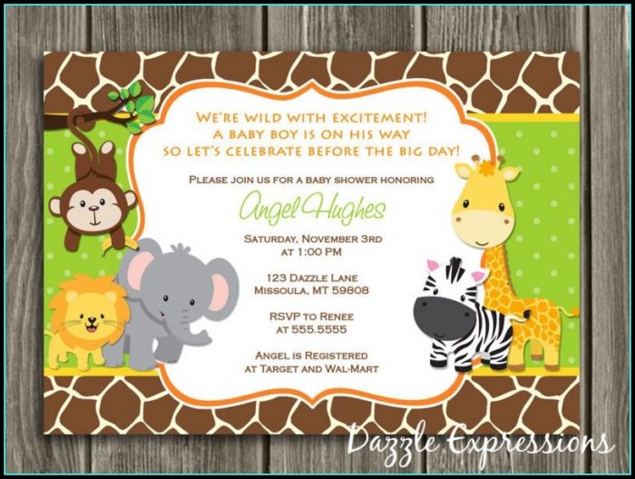 Free Jungle Baby Shower Invitation Templates Free Jungle Baby Shower Invitation Templates