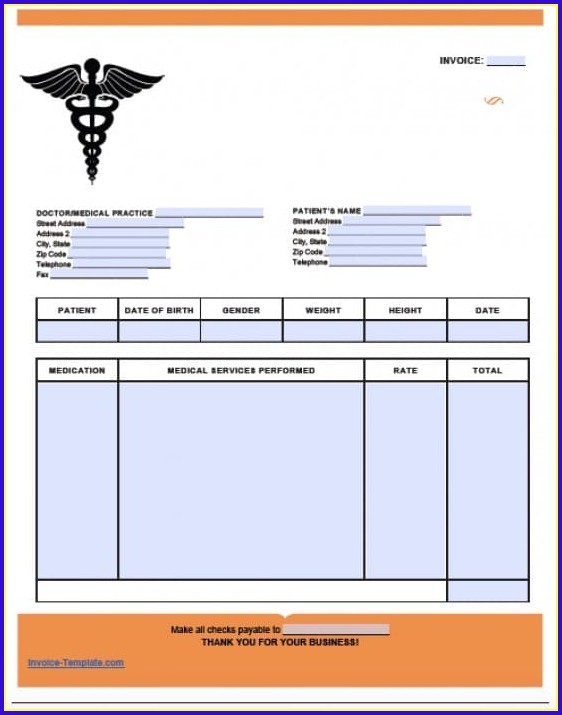 Free Medical Invoice Template Word Free Medical Invoice Template Word