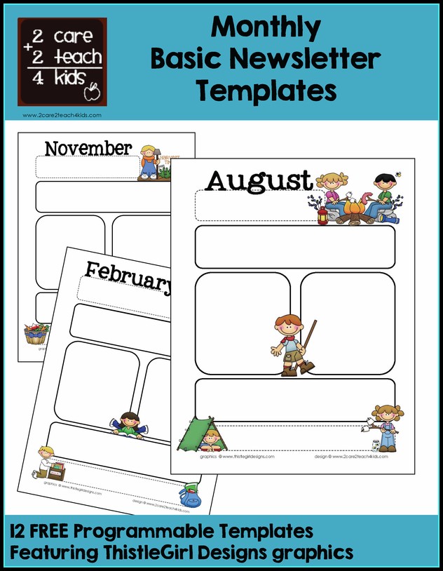 Free Monthly Newsletter Templates For Preschool Free Monthly Newsletter Templates For Preschool