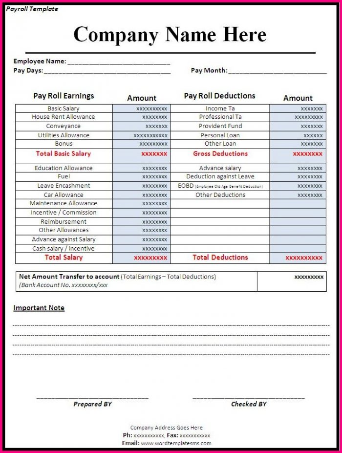 Free Paycheck Stub Template Download Free Paycheck Stub Template Download