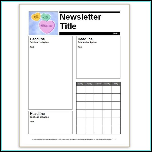 Free Preschool Newsletter Templates For Word Free Preschool Newsletter Templates For Word