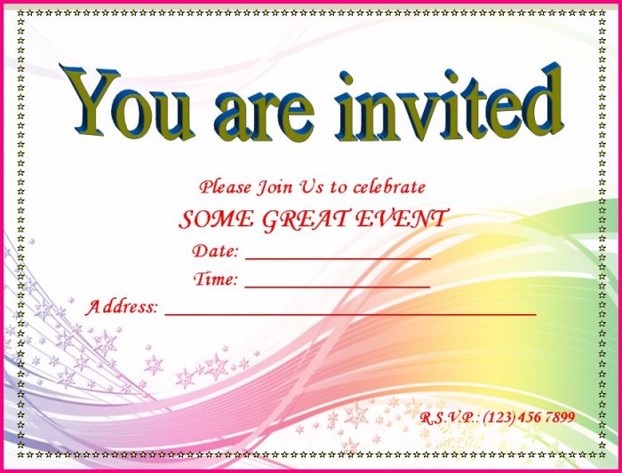 Free Printable Blank Invitation Templates Free Printable Blank Invitation Templates