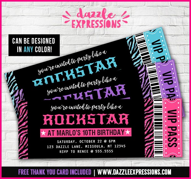 Free Printable Concert Ticket Invitation Templates Free Printable Concert Ticket Invitation Templates