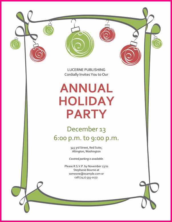 Free Printable Holiday Invitation Templates Free Printable Holiday Invitation Templates