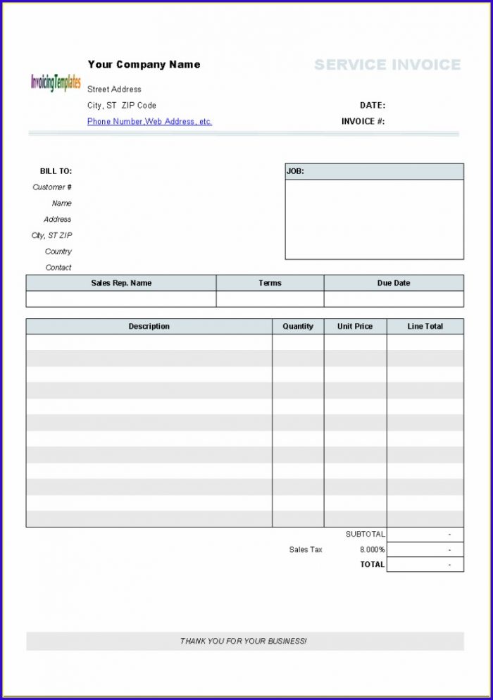 Free Printable Invoice Template Microsoft Word Free Printable Invoice Template Microsoft Word