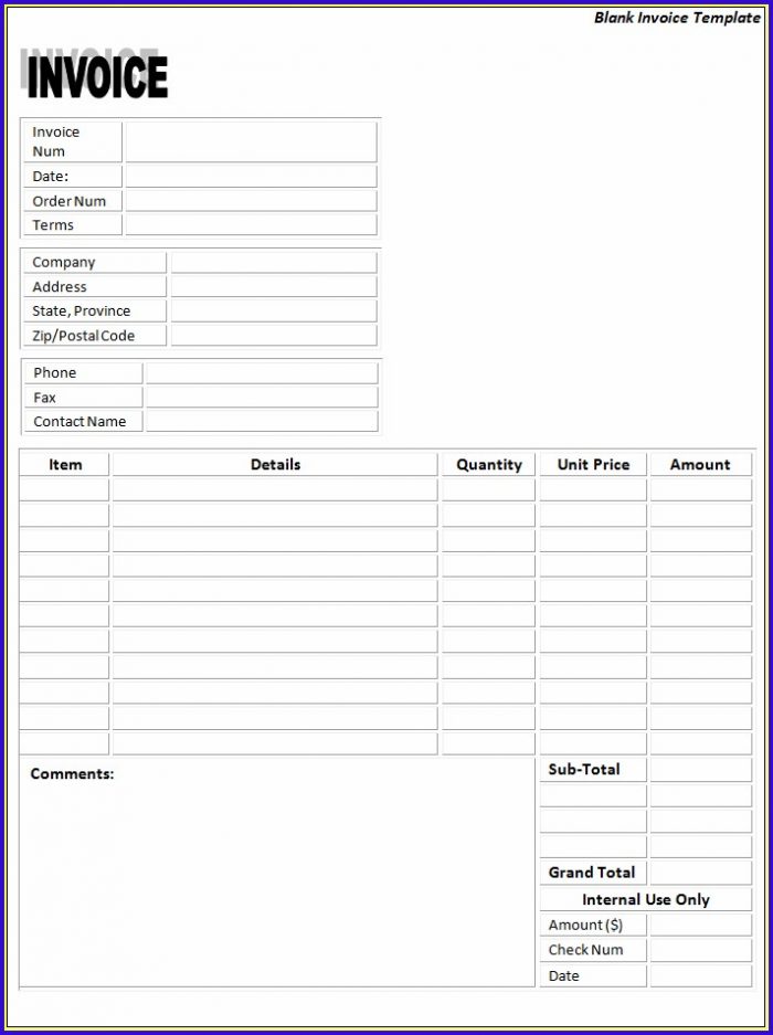 Free Printable Invoice Template Word Free Printable Invoice Template Word
