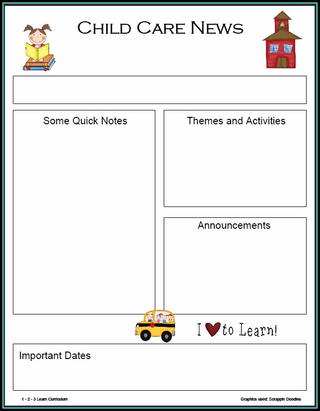 Free Printable Preschool Newsletter Templates Free Printable Preschool Newsletter Templates