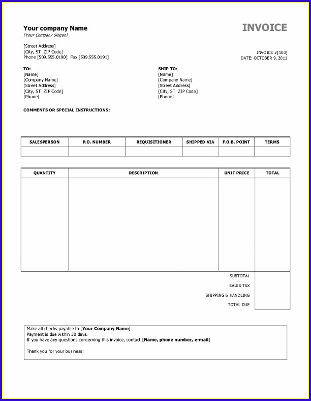 Free Receipt Template For Word Free Receipt Template For Word