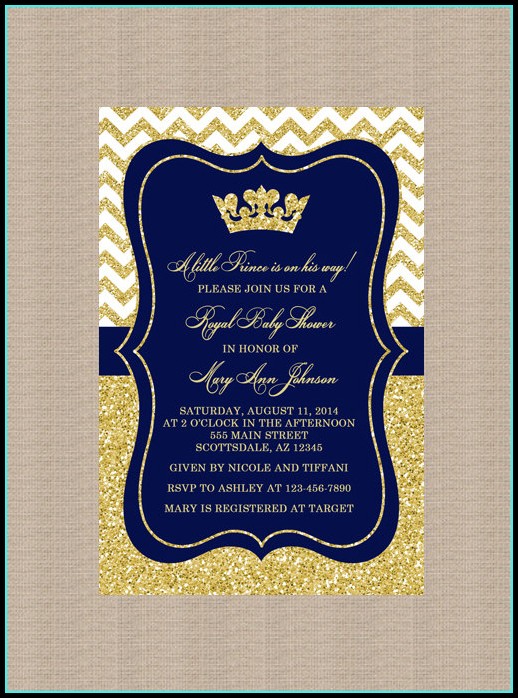 free little prince baby shower invitations