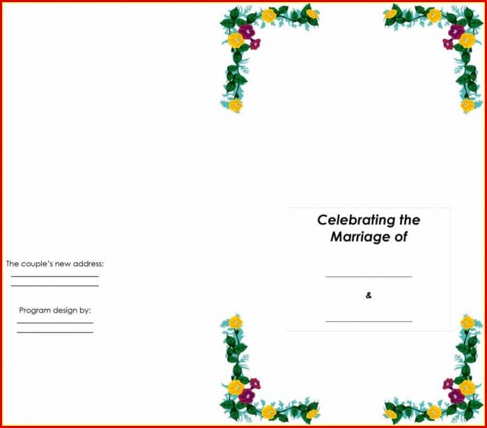 Free Wedding Program Design Templates Free Wedding Program Design Templates