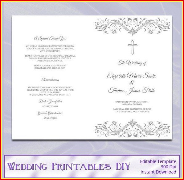 Free Wedding Program Template Downloads Word Free Wedding Program Template Downloads Word
