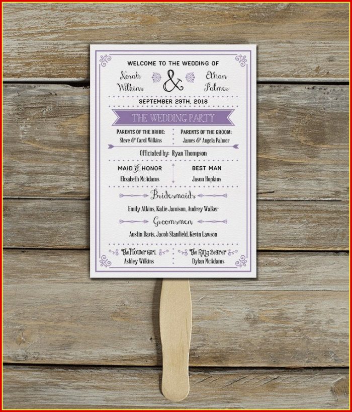 Free Wedding Program Templates Psd Free Wedding Program Templates Psd
