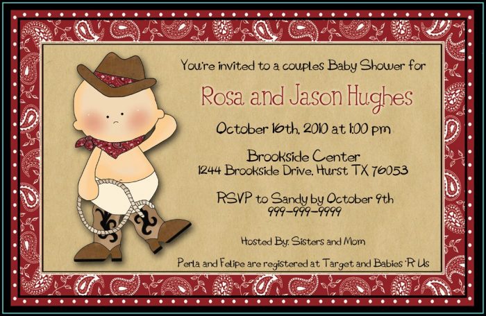 Free Western Baby Shower Invitation Templates Free Western Baby Shower Invitation Templates