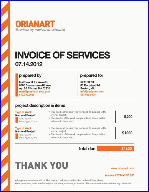 Freelance Design Invoice Template Freelance Design Invoice Template