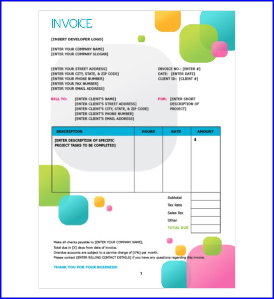 Freelance Illustrator Invoice Template Freelance Illustrator Invoice Template