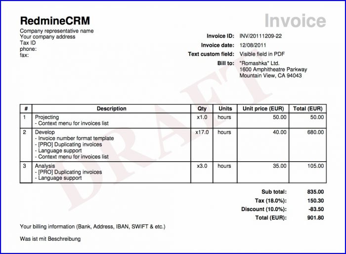 Freelance Invoice Template Australia Freelance Invoice Template Australia