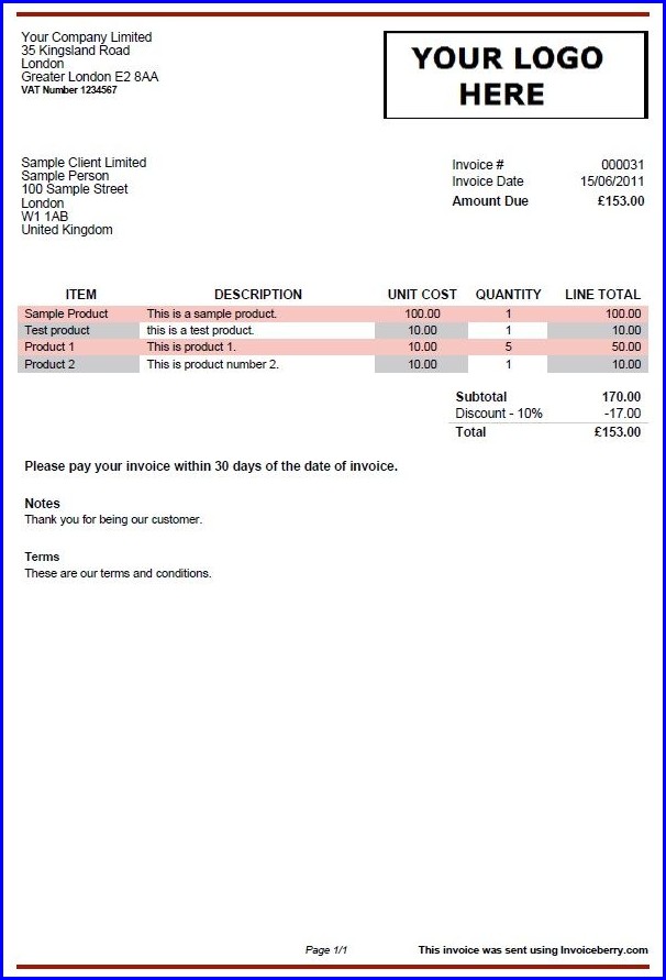 Freelance Invoice Template Uk Freelance Invoice Template Uk