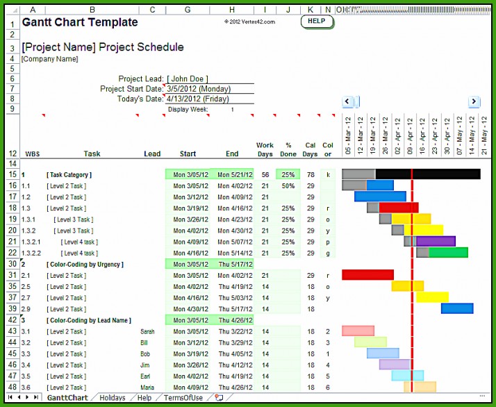 Gantt Chart Xlsx