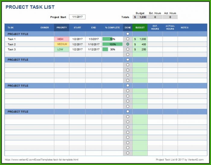 Gantt Chart Task List Template Gantt Chart Task List Template