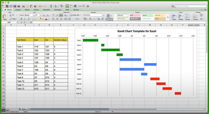 Gantt Chart Template For Excel Gantt Chart Template For Excel