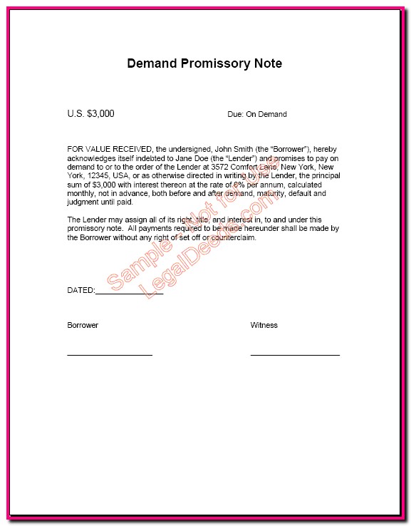 Google Promissory Note Template Google Promissory Note Template