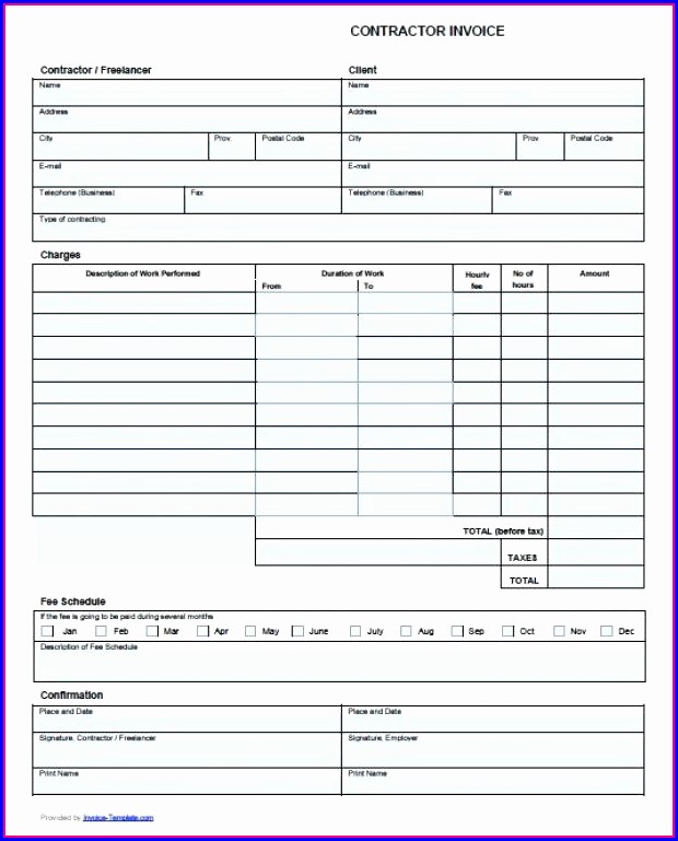 Independent Contractor Invoice Template Free Download Independent Contractor Invoice Template Free Download