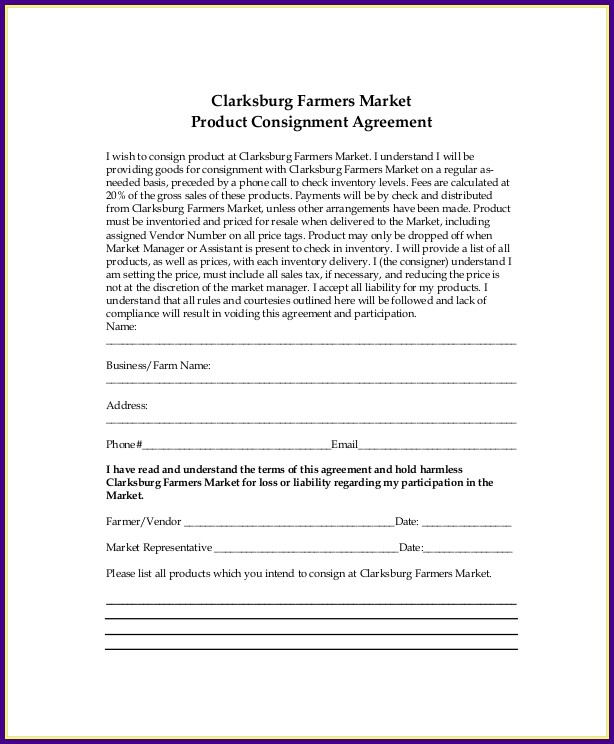 Jewelry Consignment Agreement Template Jewelry Consignment Agreement Template