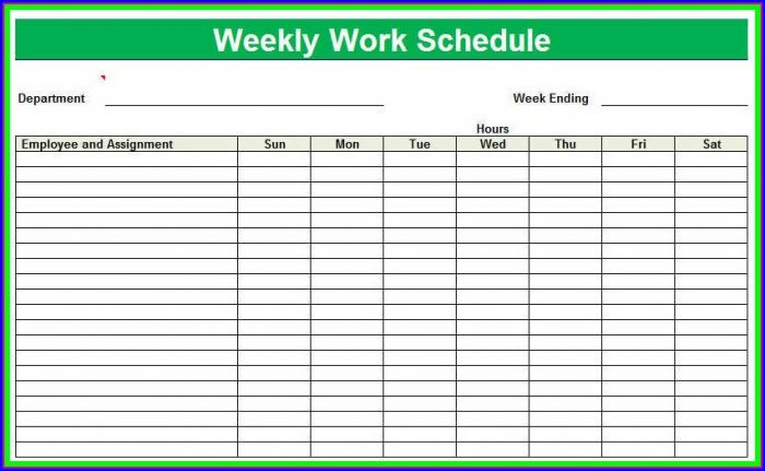 Monthly Employee Schedule Template Excel Free Monthly Employee Schedule Template Excel Free