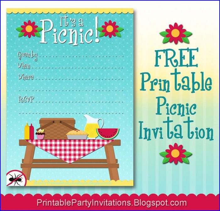 Picnic Invitation Template Free Picnic Invitation Template Free