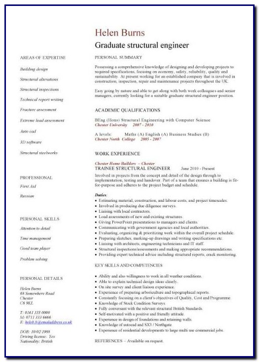 Professional Cv Template Engineer Professional Cv Template Engineer