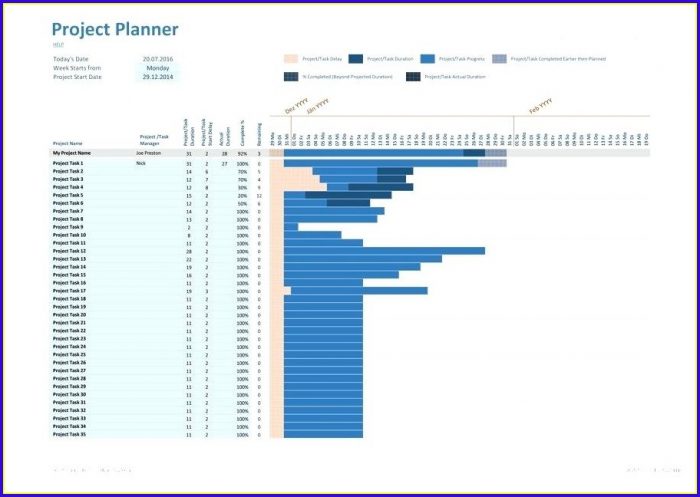 Project Plan Template Excel Project Plan Template Excel