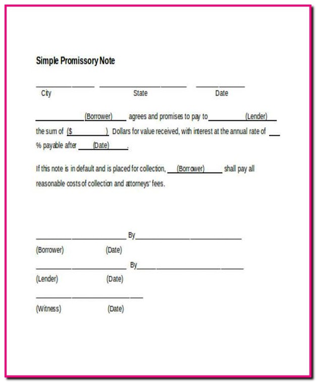 Promissory Note Agreement Template Promissory Note Agreement Template