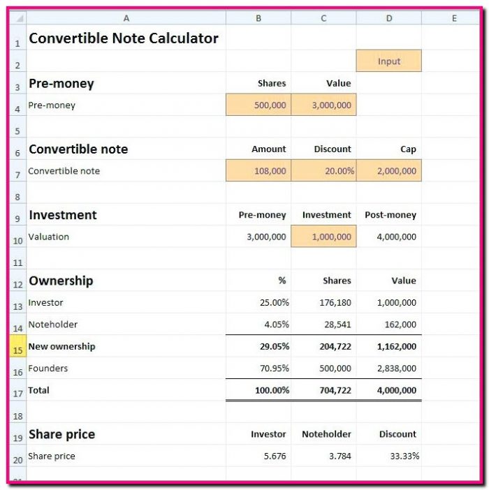 Promissory Note Calculator Template Promissory Note Calculator Template